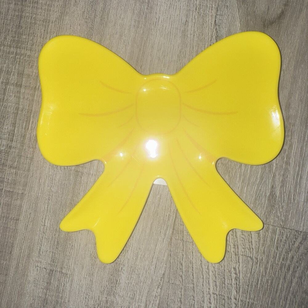 Hobby Lobby The Spring Shop Yellow Bow Plate Dish Easter Spring Decor NWT